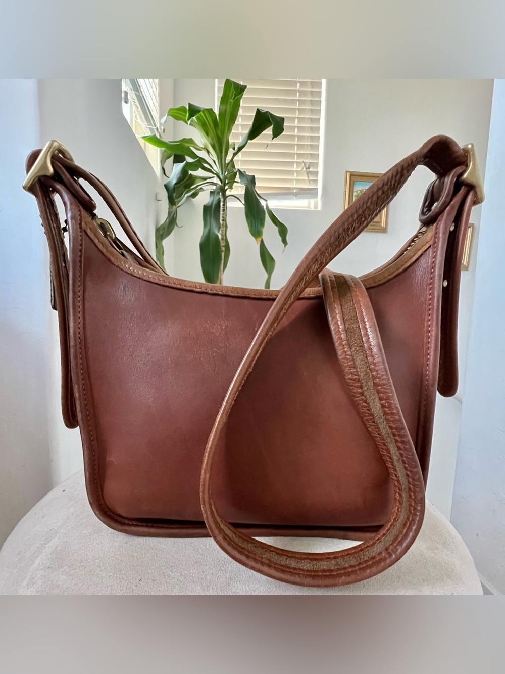 Vintage COACH Janice Legacy Leather Crossbody Shoulder Bag Brown British Tan USA - Picture 5 of 14